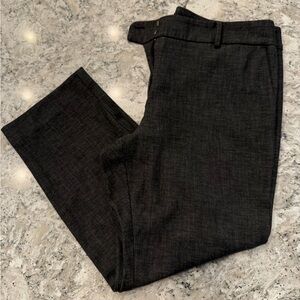 EUC Ann Taylor Factory Petite grey flat front trousers, size 14P